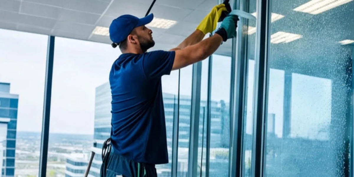 Fensterreinigung mit Reinstwasser-Teleskoplanze